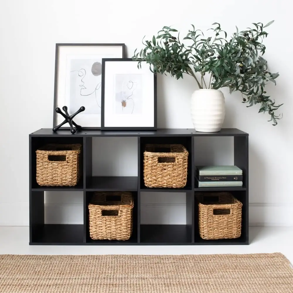 Design by Ashley Langdrew 8 Cube Storage Organizer or Bookcase, Black