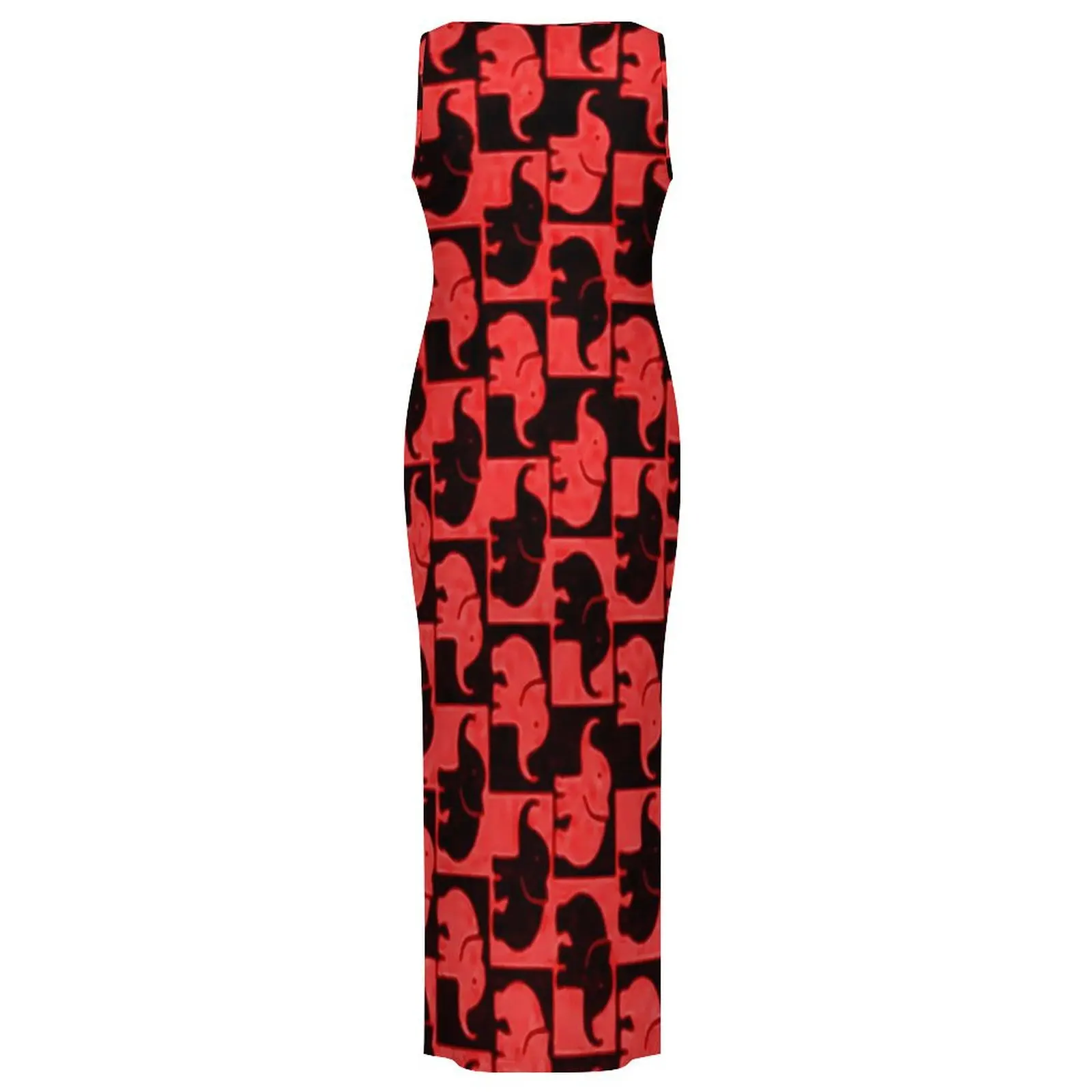 Dancing Elephant Bodycon Dress Summer Cartoon Animal Club Party Maxi Dresses Female Sleeveless Graphic Fashion Dress Big Size