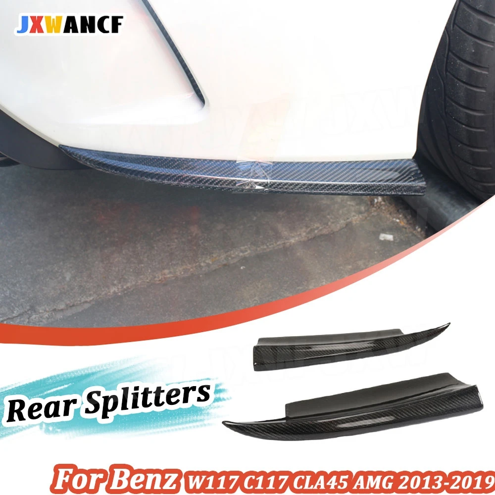 

JXWANCF Carbon Fiber Rear Bumper Lip Diffuser Splitters Spoiler For Mercedes Benz W117 C117 CLA45 AMG 2013-2019 FRP Body Kit