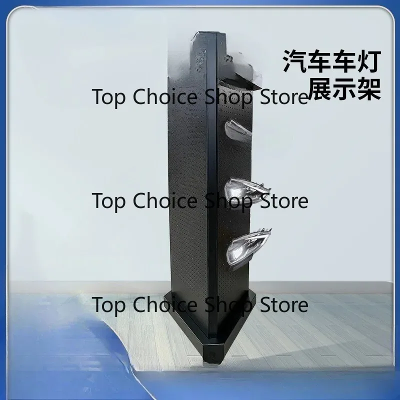 Custom Three‑Sided Rotating Display Rack For Car Headlight Taillight Product Show Exhibition