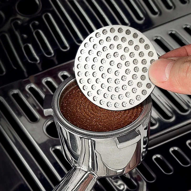 

51/53/58mm Reusable Coffee Puck Screen Stainless steel Double Layer Coffee Filter Fine Mesh Professional Espresso Accessory