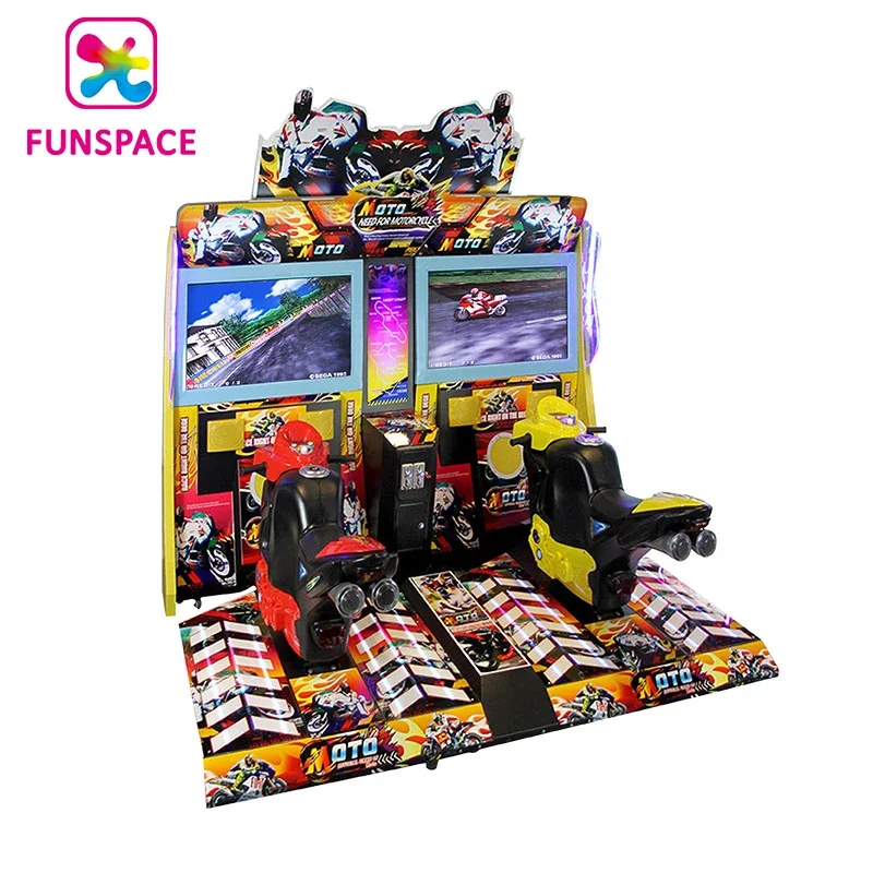 Funspace Amusement Hot-sale 42 Inch Video 2 Players Motor Simulator Racing Machine Arcade Motor Racing Game Machine