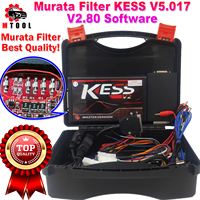 Online EU Red Murata Filter Kess V2 V2.80 V5.017 & KTAG V7.020 4 LED OBD2 Car Trucks ECU Chip Tuning Kit Unlimited Repair Ki