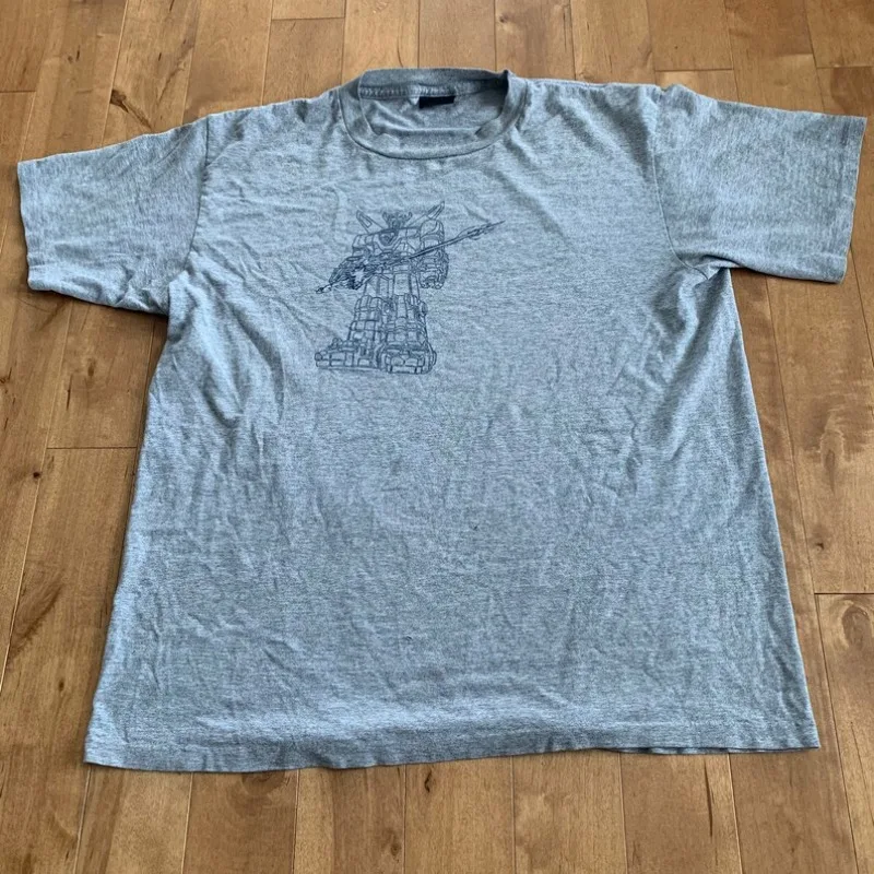 2025-26 تي شيرت صيفي محولات خمر 100% القطن تي شيرت مطبوع للرجال روبوت خمر تي شيرت الياقة المستديرة تنفس