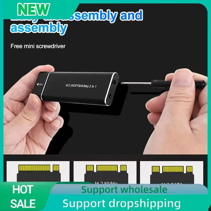 

Твердый корпус M2 SSD с двумя протоколами M.2 Nvme SATA SSD Корпус USB 3.1 Type C Gen2 10 Гбит/с поддерживает M, B и M клавиши Sliver