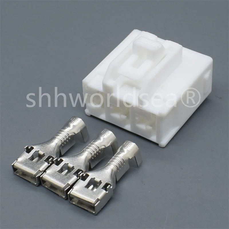 Shhworldsea 1Sets 3 Pin Auto 7.8 MM Series High Power Automobile Wire Harness Male Female Connector 7282-3030 7283-3030