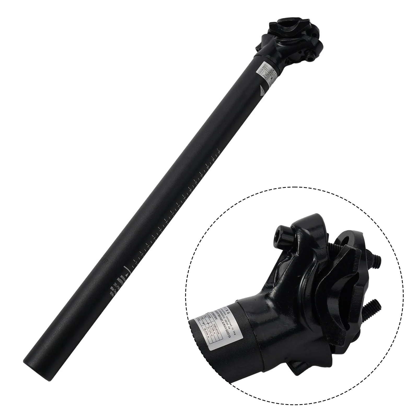 

MTB Bike Bicycle Seatpost Shock Mount Tube Black 25.4/27.2/28.6/30.4/30.8/31.6 Aluminum Alloy Lengthened Double Nails Parts