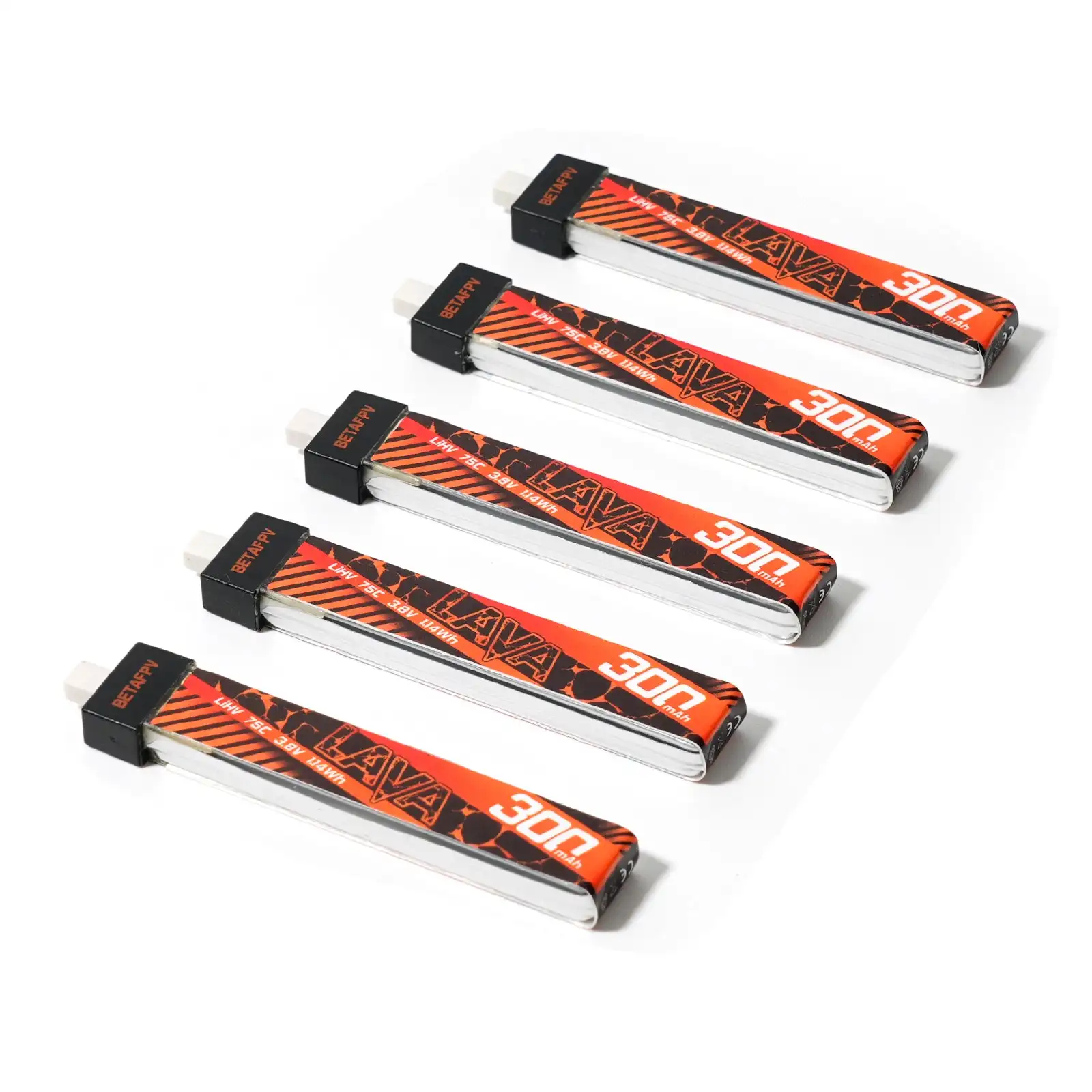 BETAFPV LAVA 1S 300mAh 75C Battery (5PCS)