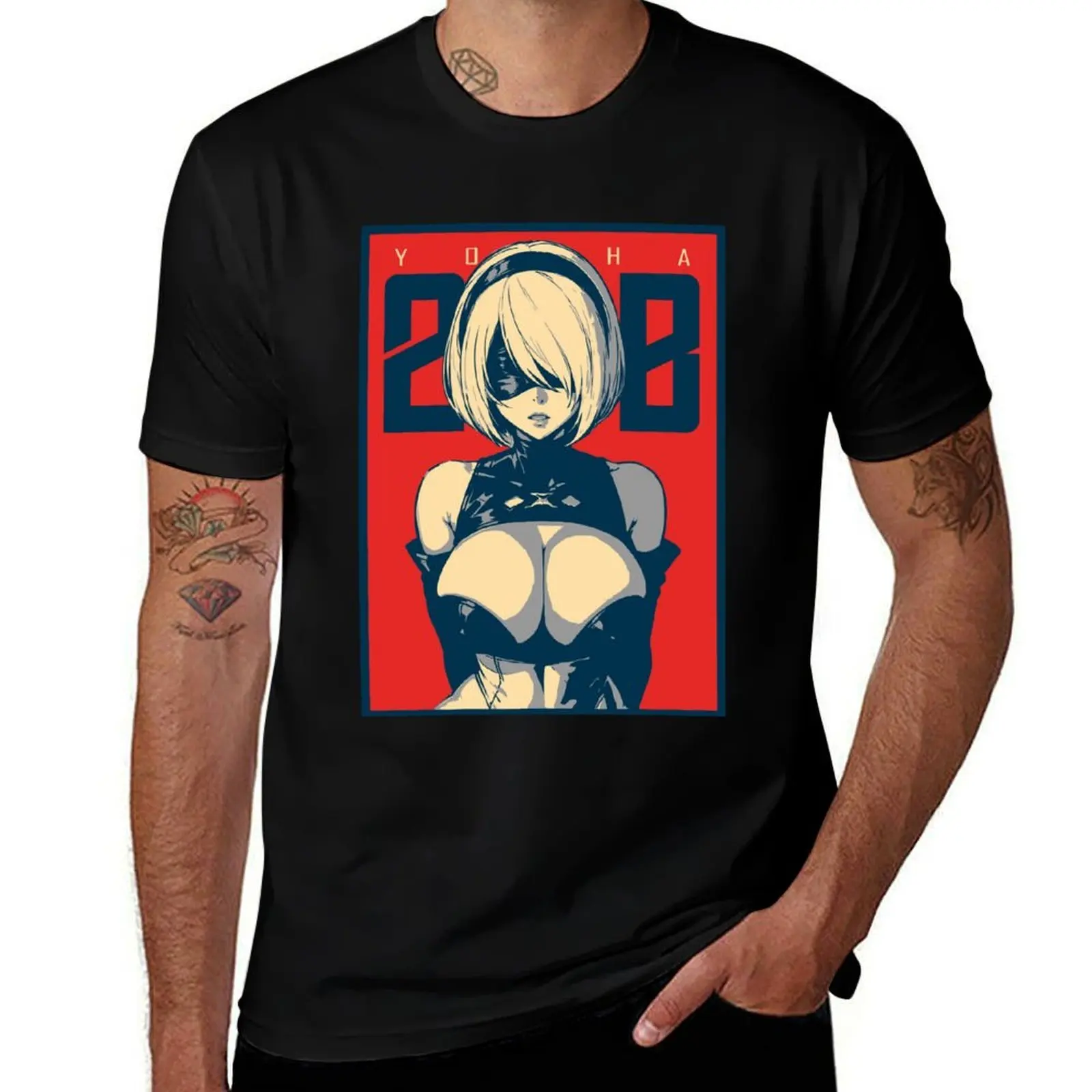 

YorHa 2B Nier Automata Poster T-Shirt Luxury man Personalized t-shirt shirts graphic vintage anime shirt compression shirt men