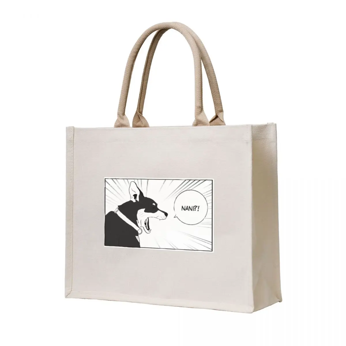 

Min Pin Manga Tote Bag reusable shopping bag eco bag folding woman shopping