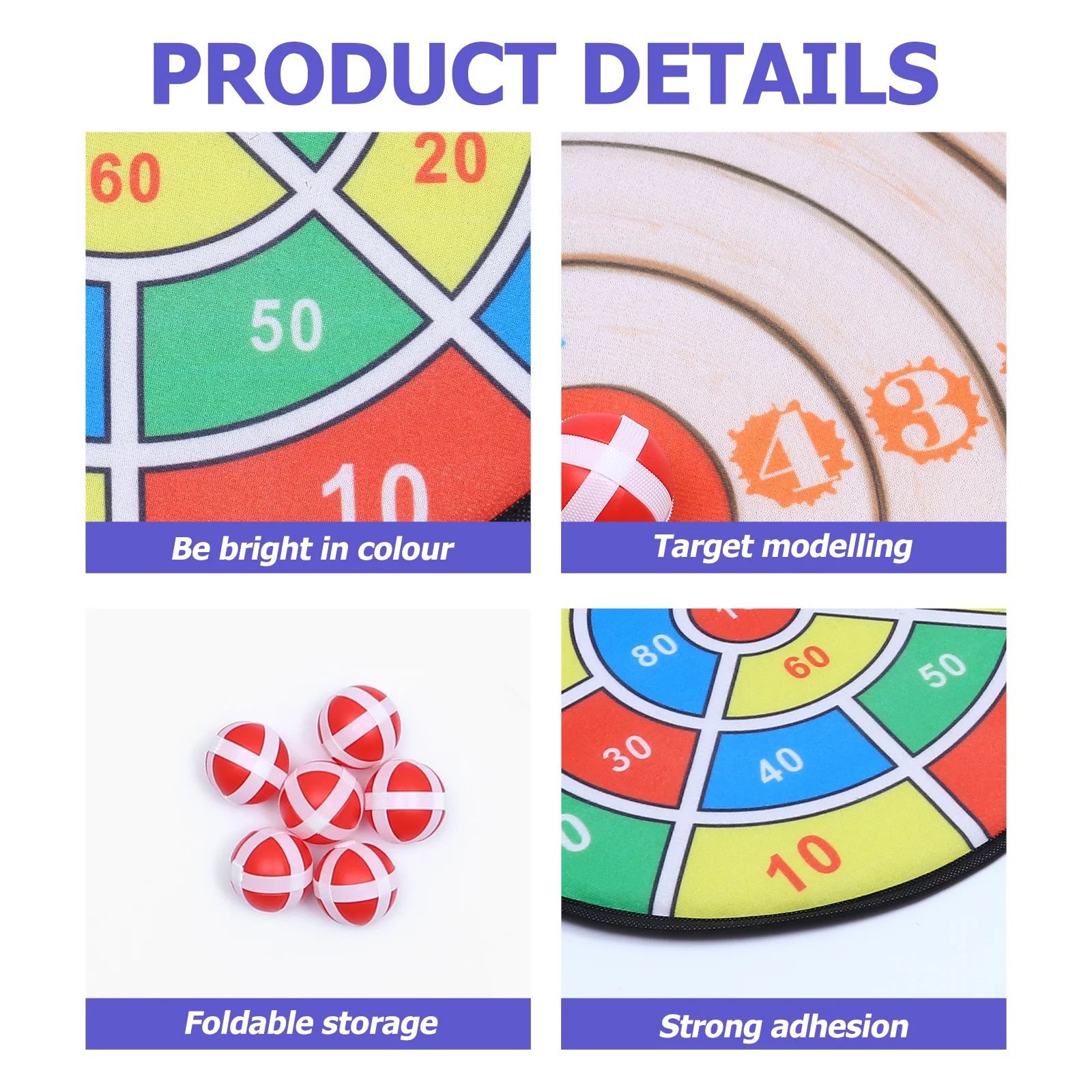 

2 set Cloth Board Kit Sticky Ball Plaything Durable Kids Throwing Game Outdoor Indoor Sports For Children Family Interactive