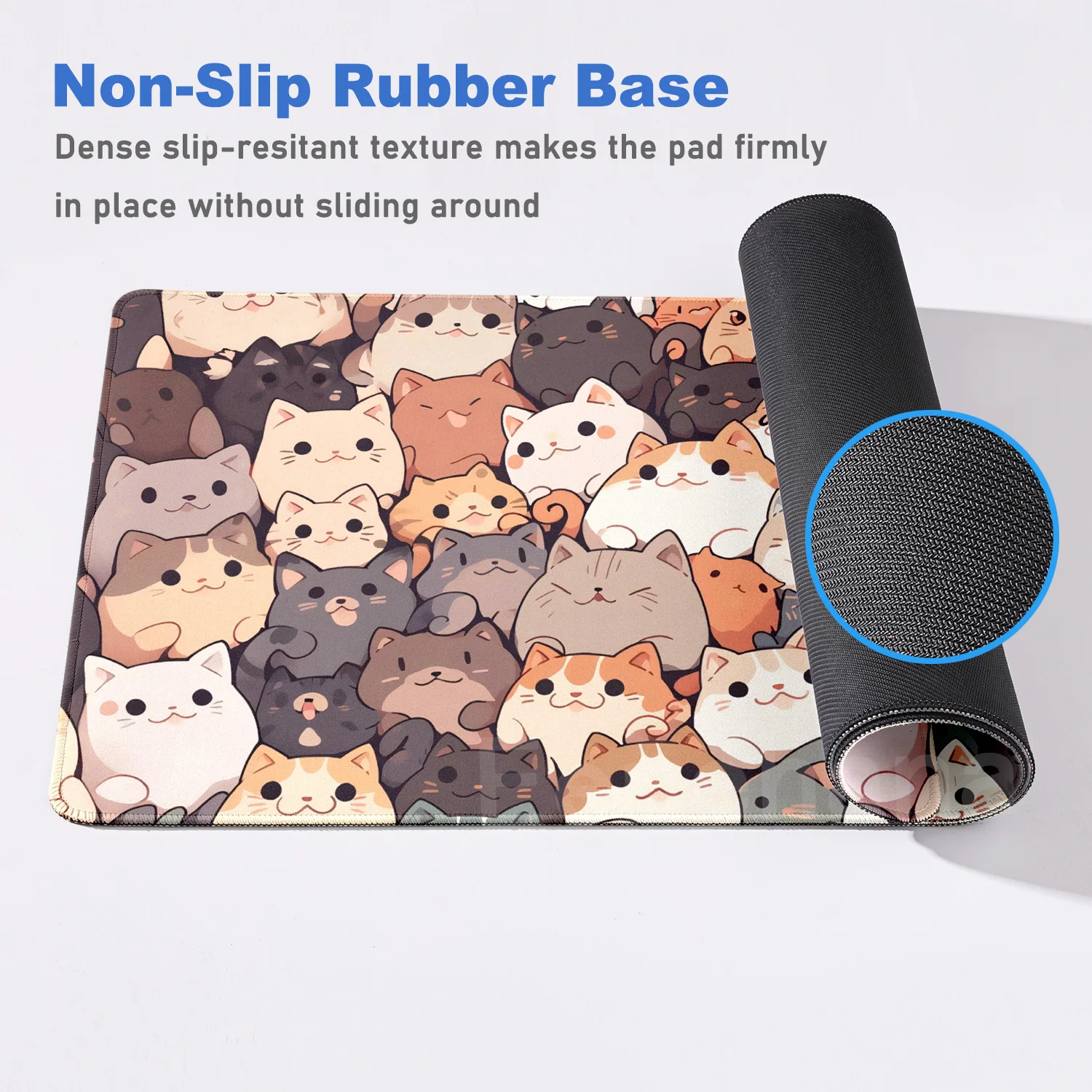 Duża podkładka pod mysz Kawaii Gamer Cute Japanese Cat hakimi Mouse Pad Art DeskMat Akcesoria do gier komputerowych Dywan 900x400 Maty do gier — zdjęcie produktu 5