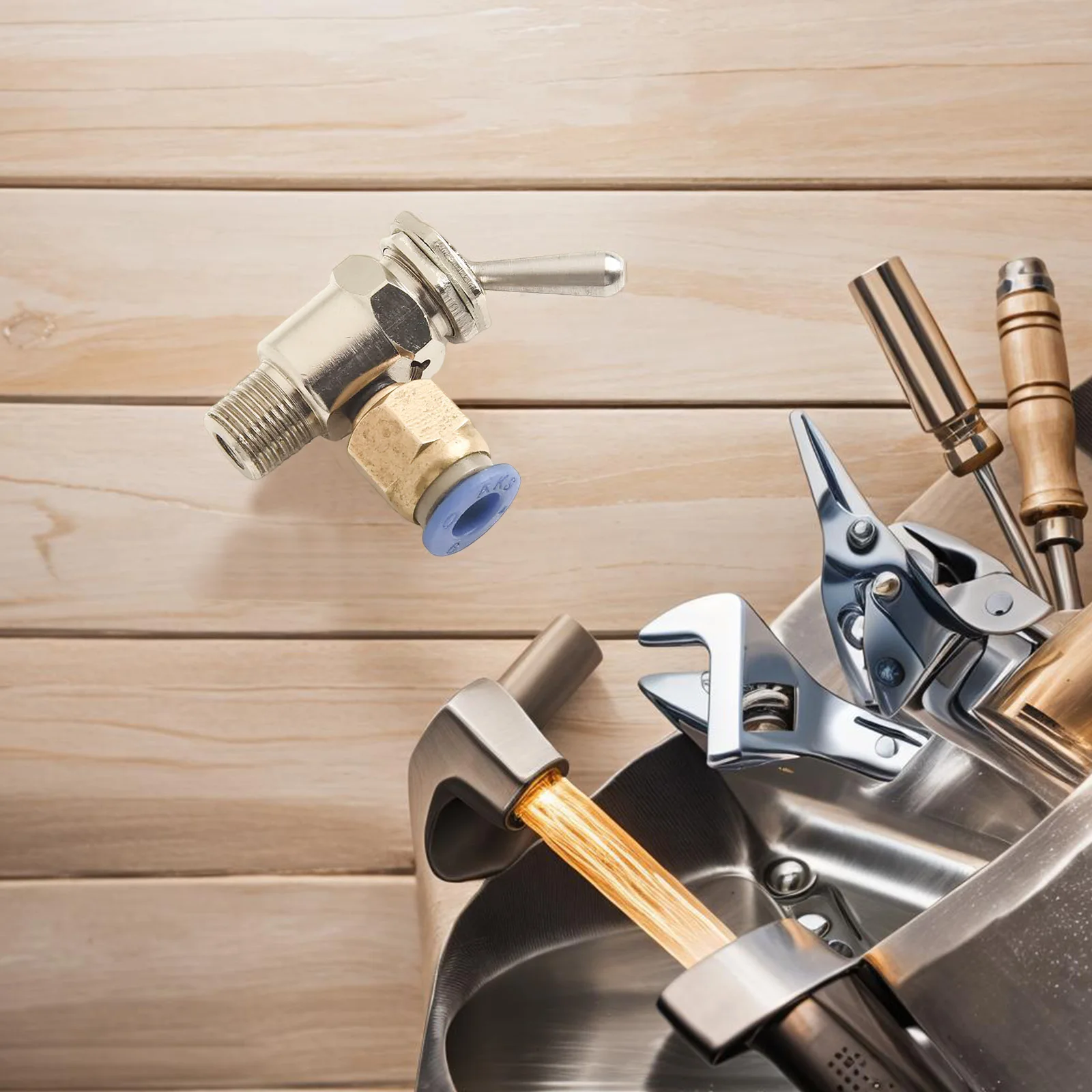 

M5 Thread For Air Intake 2 Position 3 Way Valve Automatic Equipment Valve Compressor Reversing Valve With Connector