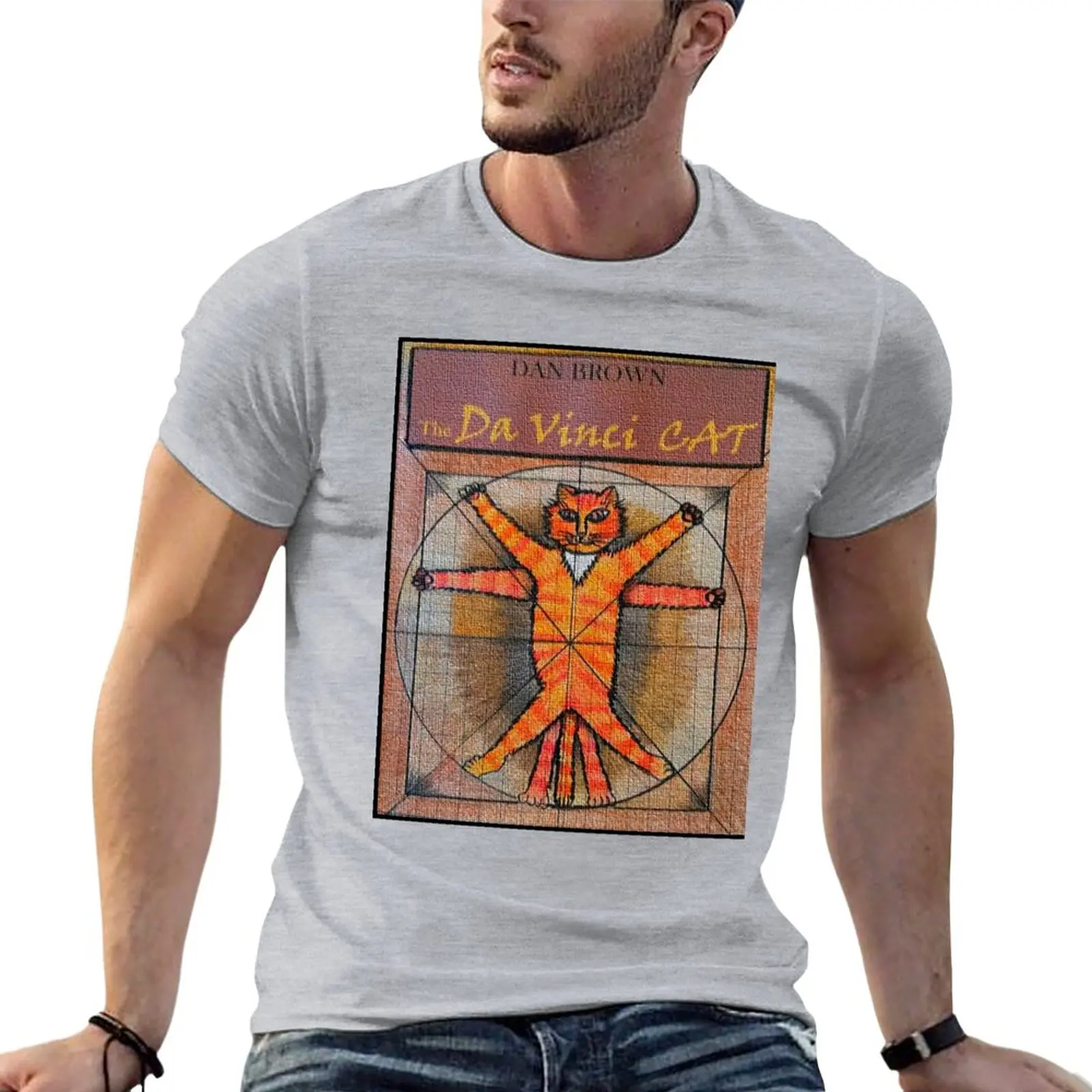 The Da Vinci Cat T-Shirt anime clothes plus size tops t shirts for men