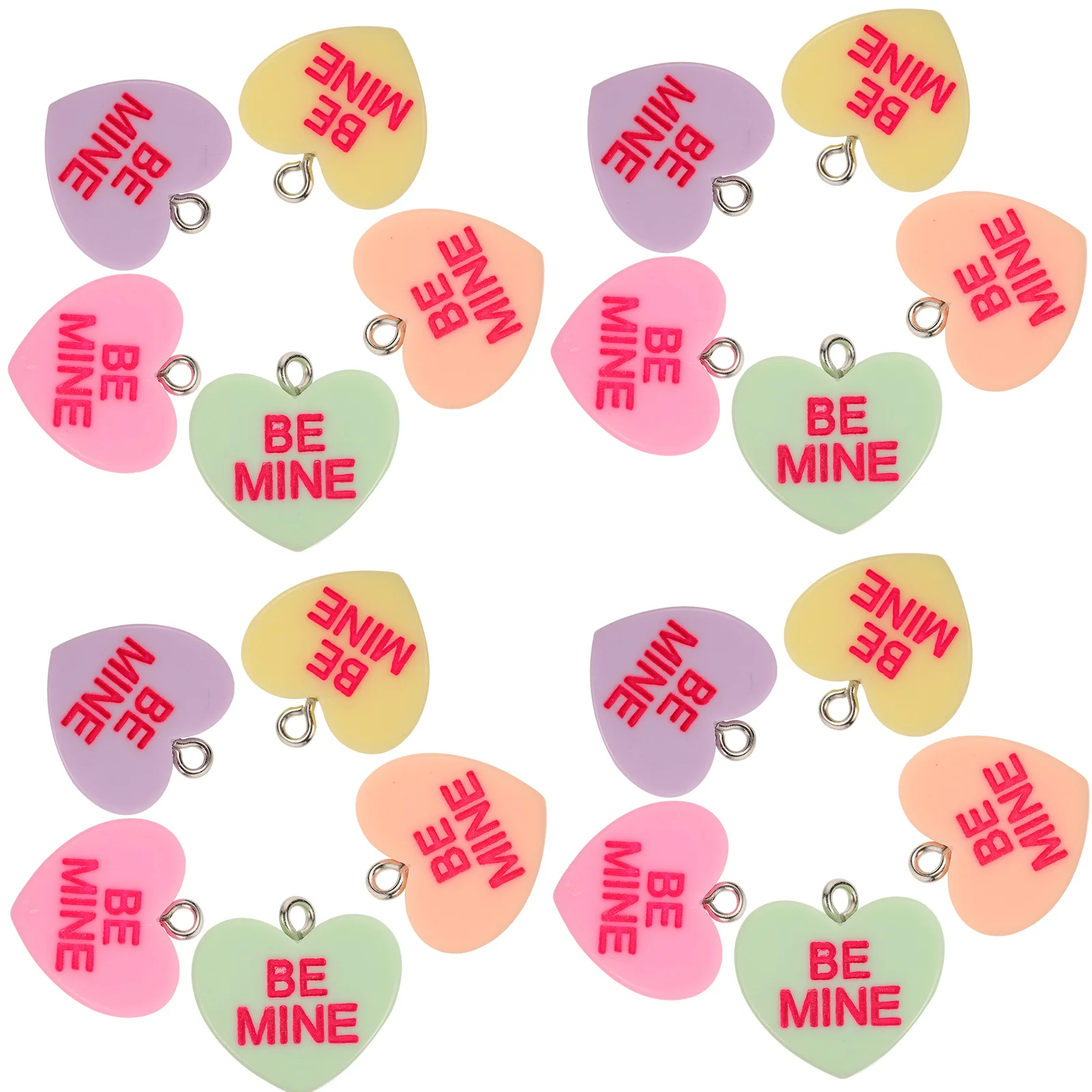 

20 Pcs Heart Shaped Charms Tiny Earrings Pendant DIY Crafts Resin Jewelry Making Accessories Perfect Gift Family Friends