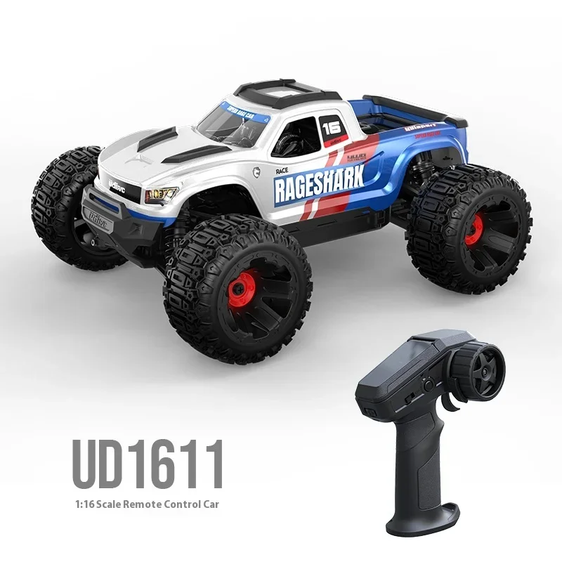 UDIRC Camioneta RC de Ruedas Grandes a Escala 1/16, 4WD con Motor de Escobillas, Coche Todoterreno de Escalada, Camioneta Monstruo Eléctrica de Alta Velocidad
