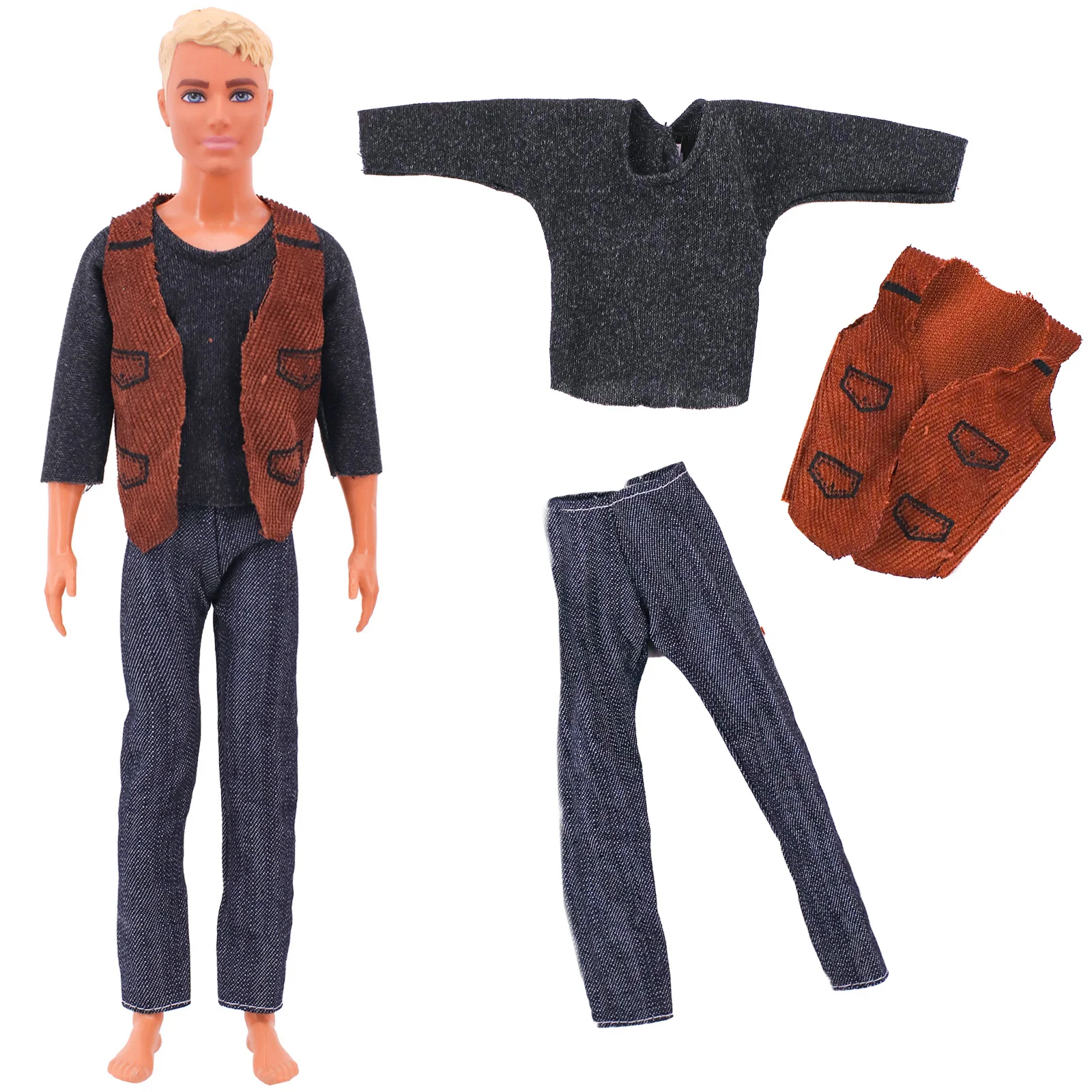 Prince Ken Doll Clothes Accessories Fashion Casual Outfit Hoodie Ken Dolls Boy Children's Birthday Gifts For 30cm Doll Boyfriend