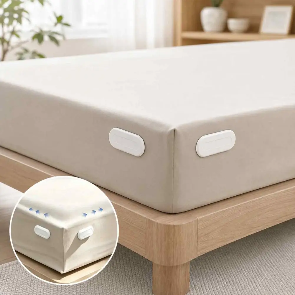 Bed Corners Sheet Holder, Adjustable Non Slip Keep Firm Tight in Place Clamps, Heavy Duty Mattress Fasteners for Queen King Twin