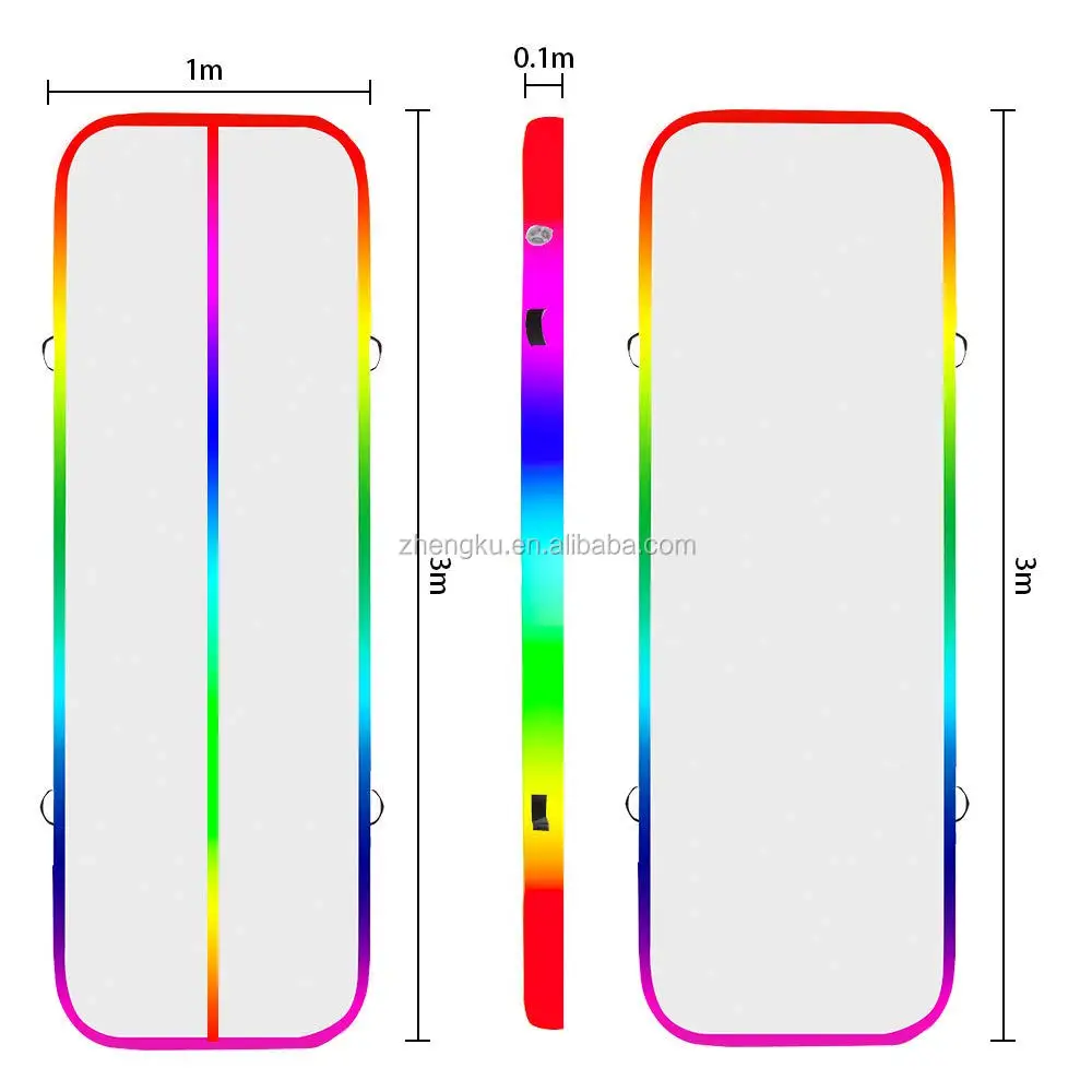 

Гимнастическое и спортивное использование цвета радуги 3*1*0,1 м надувная воздушная дорожка надувной коврик для спортзала воздушный акробатический коврик