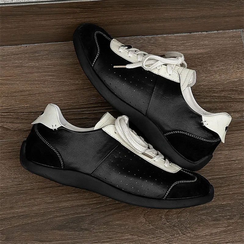 Man's Flat Shoes High Quality Retro Comfortable Breathable Lace Up Casual Sneakers Couple Fashion Versatile Outdoor Sport Flats