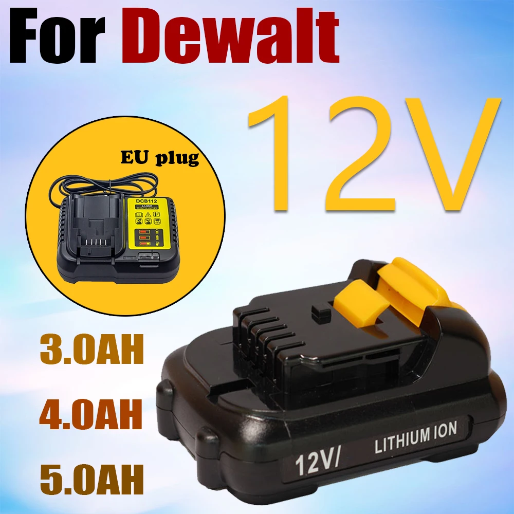 

For DEWALT 10.8V/12V Battery 3/4/5Ah for DCB120 DCB122 DCB125 10.8V DCB100 DCB101 DCB119 Li-ion Power Tools Battery