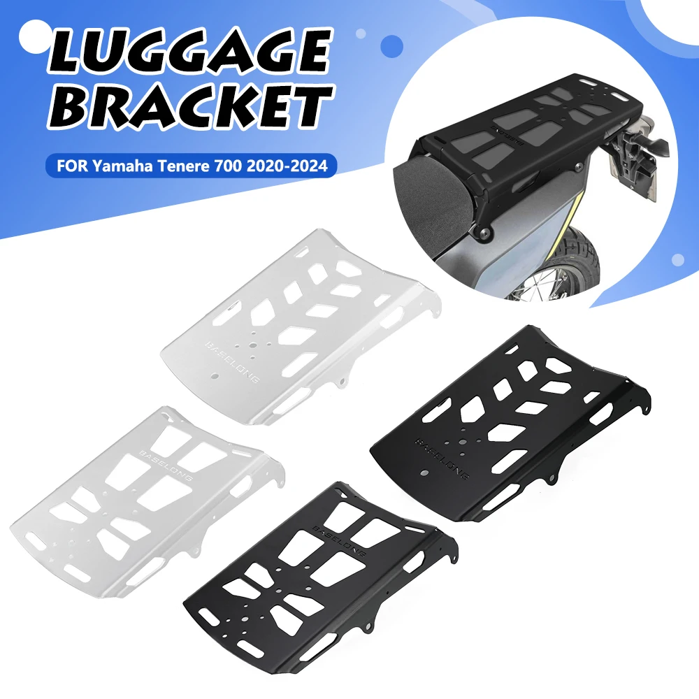 

For Yamaha Tenere 700 2020 2021 2022 2023 2024 Motorcycle Aluminium Rear Luggage Rack Top Case Rear Rack Carrier Tenere700
