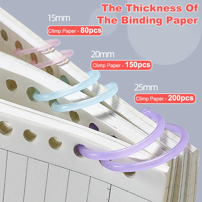 حلقة بلاستيكية لألبومات تصنعها بنفسك ، فتح دوائر ، كتاب أوراق ، مذكرات الأطواق الفضفاضة ، لوازم تجليد المكاتب ، 15 ، 20 ، 25 ، 10 ، 15 ، 32