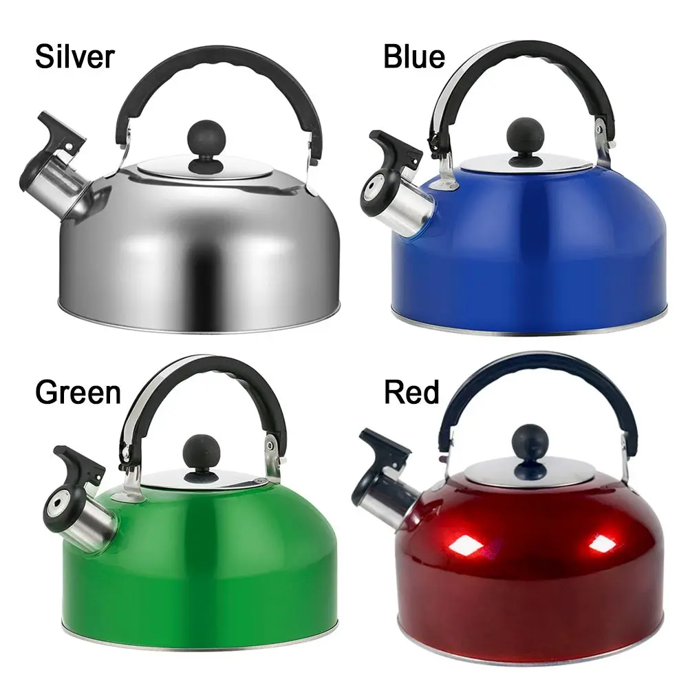 3L دائم للمشي لمسافات طويلة الطبخ للمنزل مكتب مطعم صفير غلاية Teakettle موقد غلاية ماء الغاز إبريق الشاي للرحلات