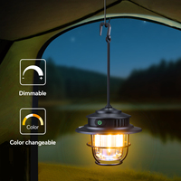 Cold-Warm-Natural White Dimmable LED Camping Lantern USB Rechargeable Waterproof With Hanging Hook For Outdoor Camping Picnic