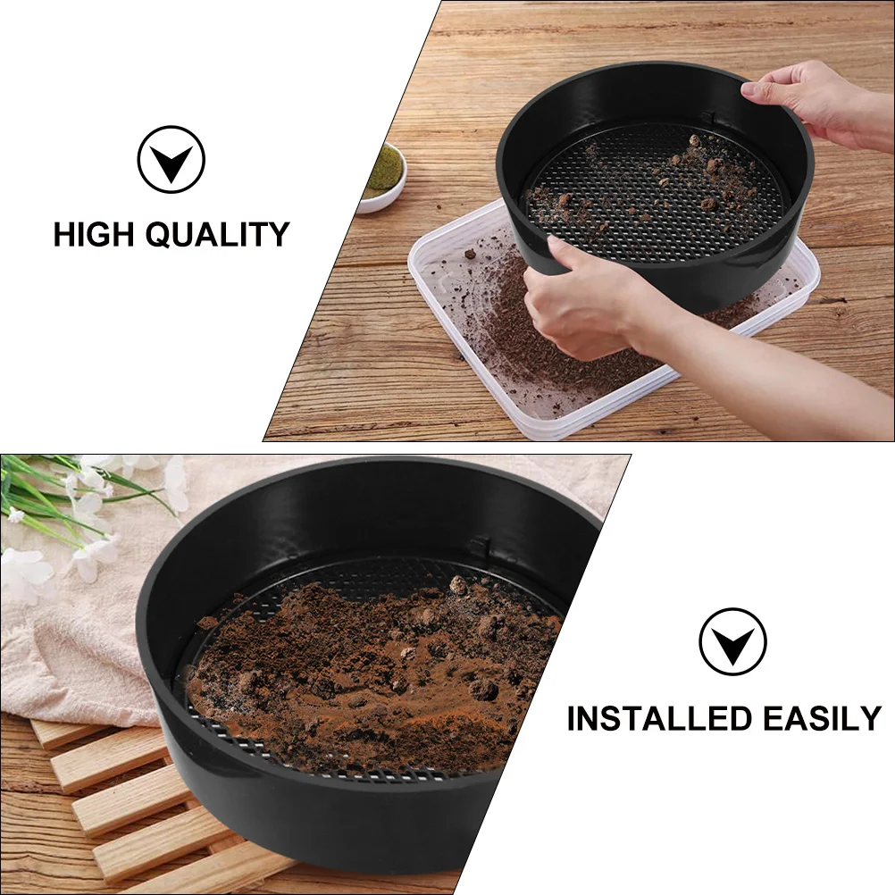 Soil Sieve Compost Tool Gardening Plastic Sifting Pan Sand Stone Filter Riddle Flower Pot