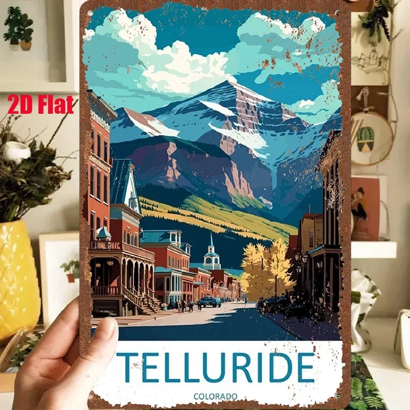 2D Flat - 1pc 2D[Flat] Metal Sign Retro Tin Painting 