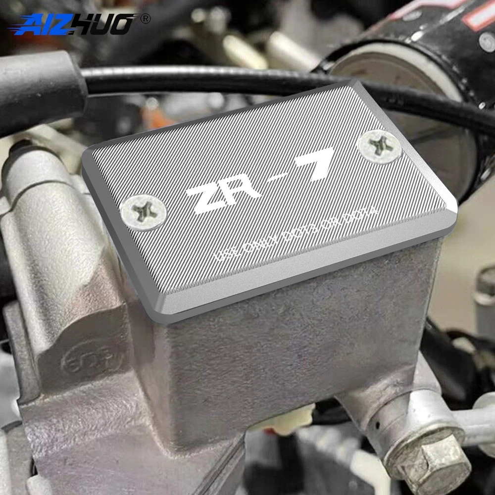 FOR KAWASAKI ZR-7 ZR-7S Z750S 2000 2001 2002 2003 2004 2005 2006 Front Brake Fluid Cylinder Oil Tank Cover Cap CNC Accessories