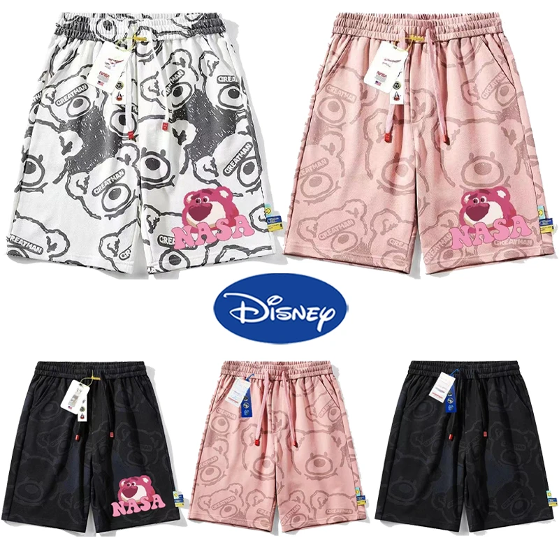 

Disney Lotso Shorts Kawaii Cartoon Summer Sports Shorts Y2K Man Woman Casual Breathable Sports Shorts Couple's Beach Pants Gifts