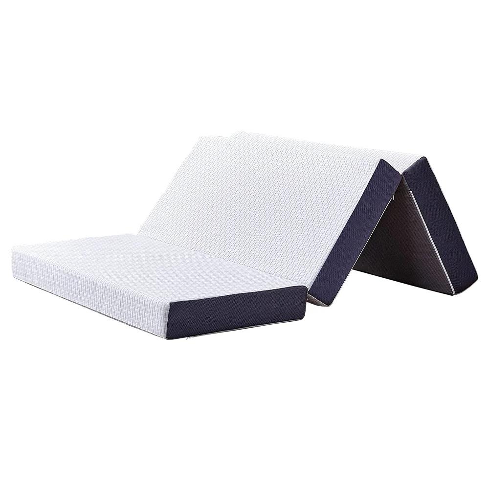 

Intelligent Library Portable 6-Inch Trifold Memory Foam Hotel Bed Non-Slip Bottom With Breathable Mesh Sides & Removable Cover