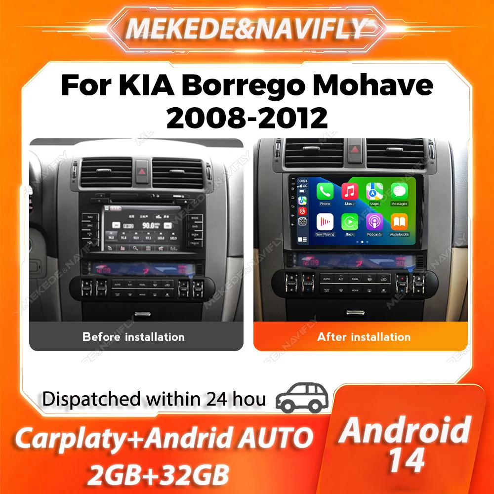 

MEKEDE Wireless Carplay For Kia Borrego Mohave 2008-2012 IPS Screen Car Radio GPS autoradio Stereo Intelligent Car audio system
