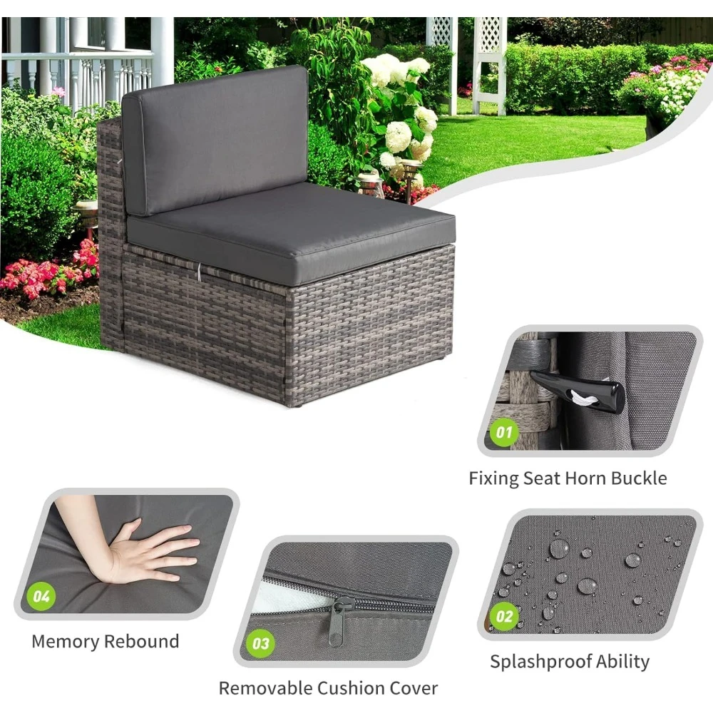 Patio Furniture Set, 8PCS with 40