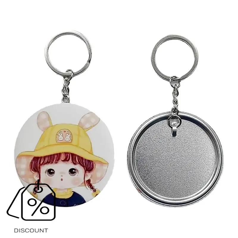 ABBN-Button Maker Keychains Supplies,58Mm/2.25 Inch Pin Making Kit For Button Maker Machine,Metal Button Badge Sets