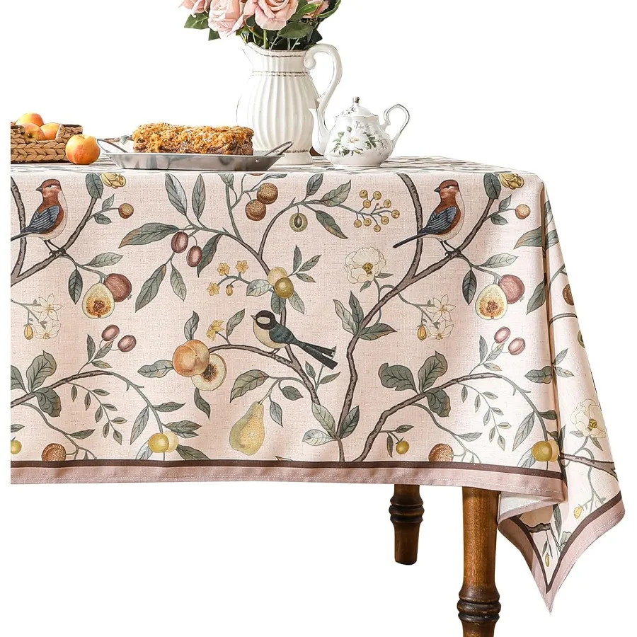 

Устойчивый к морщинам французский розовый талька с принтом Froal Decor Stitc Tale Clot для Tanksgiving Christmas Ding Room ome Kitcen