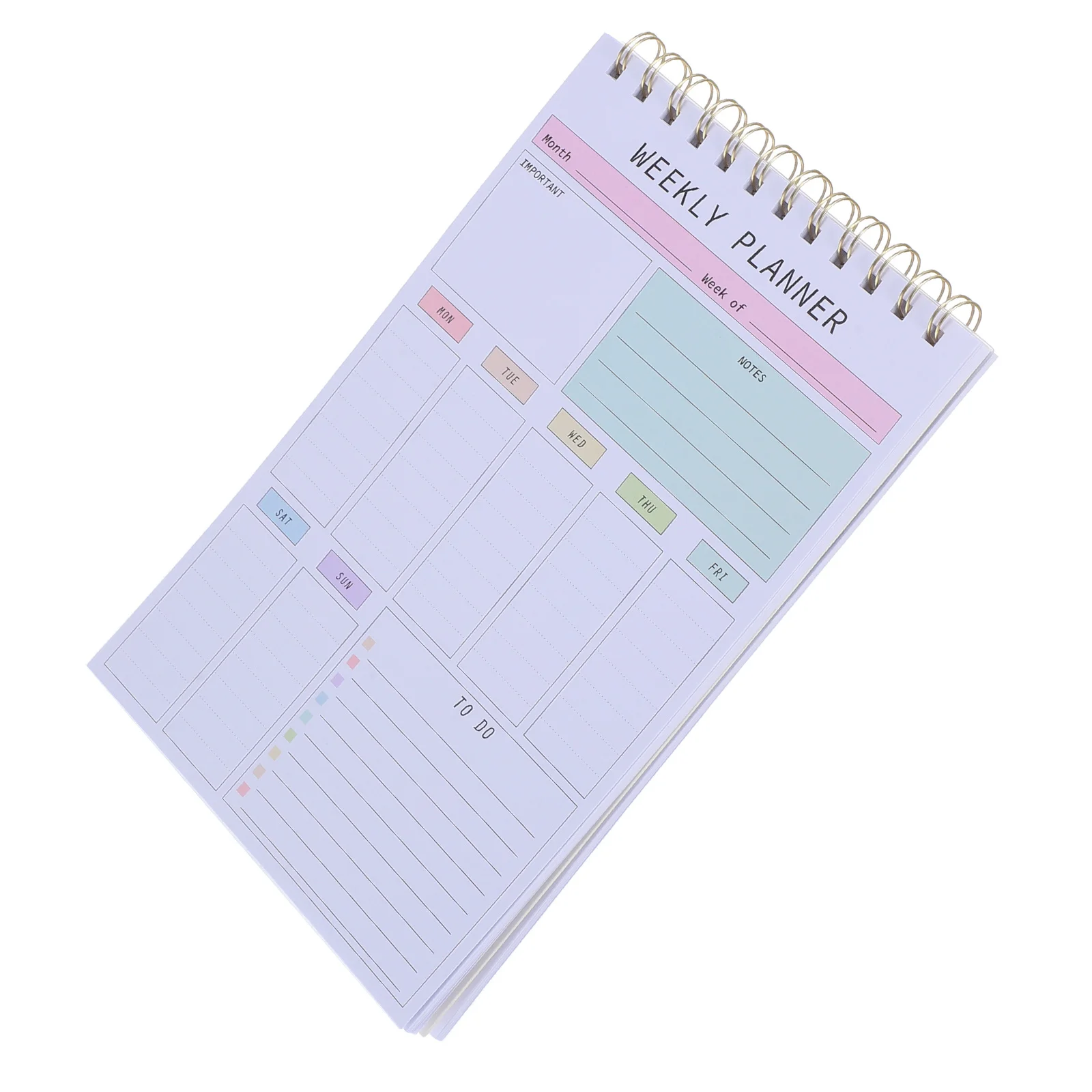 Weekly Planner Notepad Smooth Writing Paper Portable Compact School Home Office Journal To Do List Pad