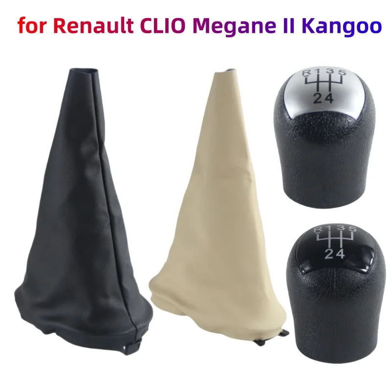 5 velocidades para Renault Clio 2 II 2001-2004 / Megane 2 II 2002-2009 / Kangoo perilla de palanca de cambios polaina cubierta de bota funda palanca de cambios