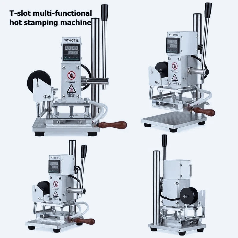 Large T-slot Hot Foil Stamping Machine WT-90TSL Manual Letterpress Bronzing Equipment with Digital Temp Control