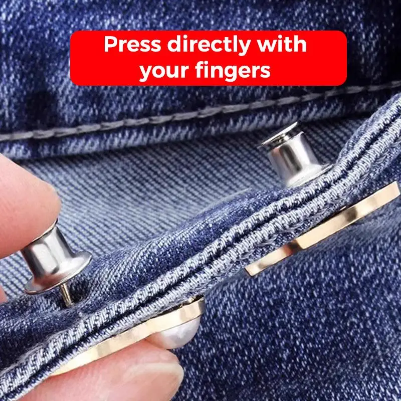 2 Stück Schmetterlings-Taillenschnallen mit Perlendekor und nagelfreiem, abnehmbarem Design, perfekt zum Anpassen lockerer Jeans im Alltag. – Detail 10