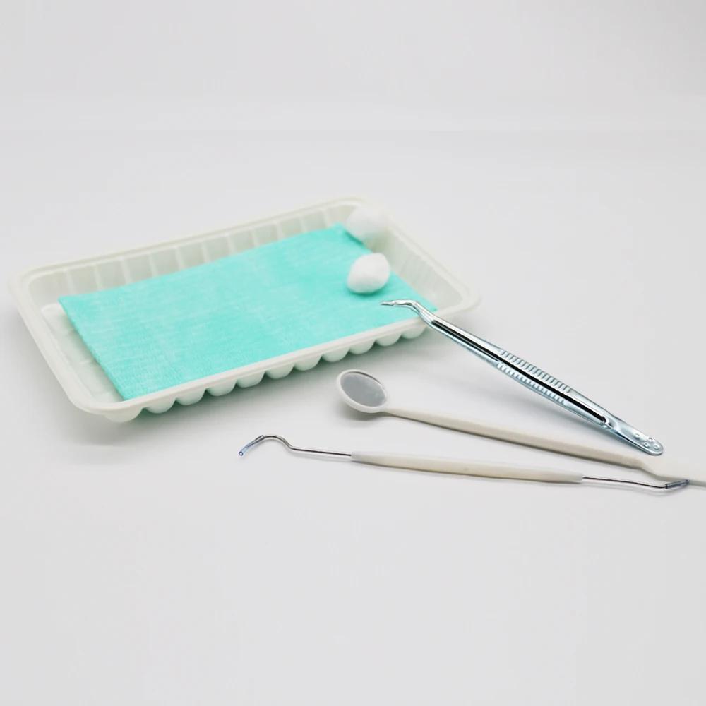 5/10/20 Sets Dental Disposable Oral Package Mouth Mirror Tweezers Probe Instrument Box set