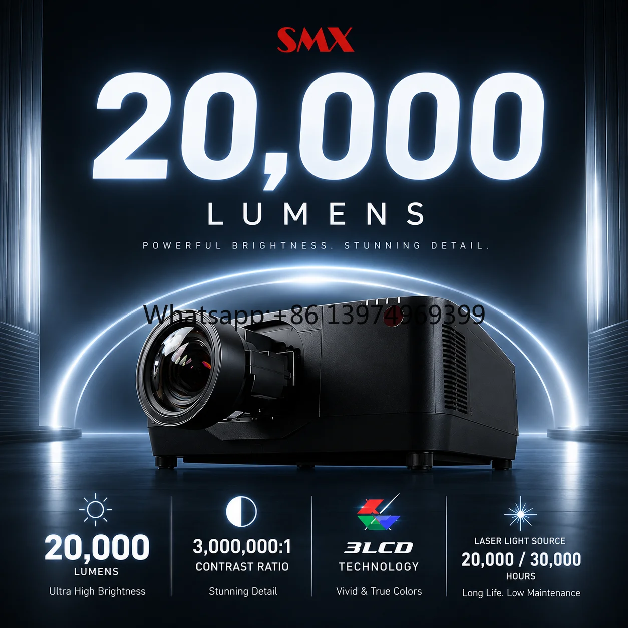3LCD 20000 Lumens Laser Projector with 360° Projection for 3D Mapping, Stage and Immersive Applications ODM Manufacturer