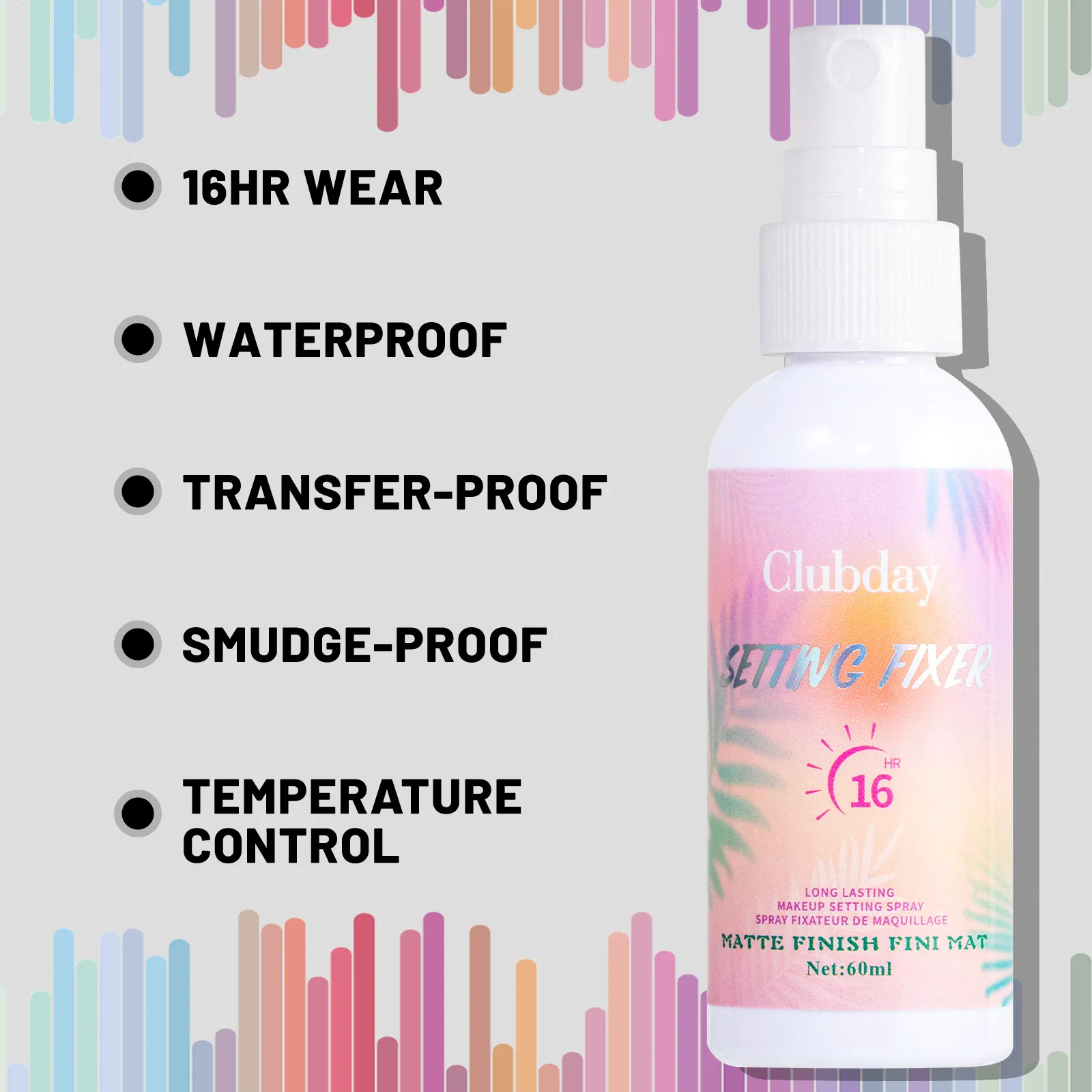 60ml Matte Setting Spray Lightweight Oil‑Control Long‑Lasting Natural Mist Finish Facial Makeup Cosmetics