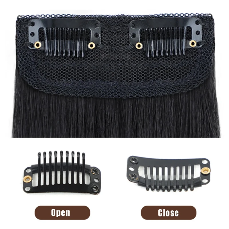 Extensión invisible de 10 cm sintética y lacia, forro de cabello para cubrir la parte superior o lateral, para mujer 6