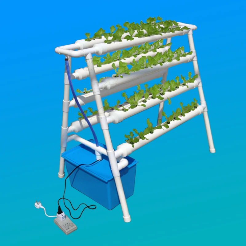 Double-sided ladder-type automatic pipeline soilless cultivation equipment for growing vegetables on family balcony hydroponics