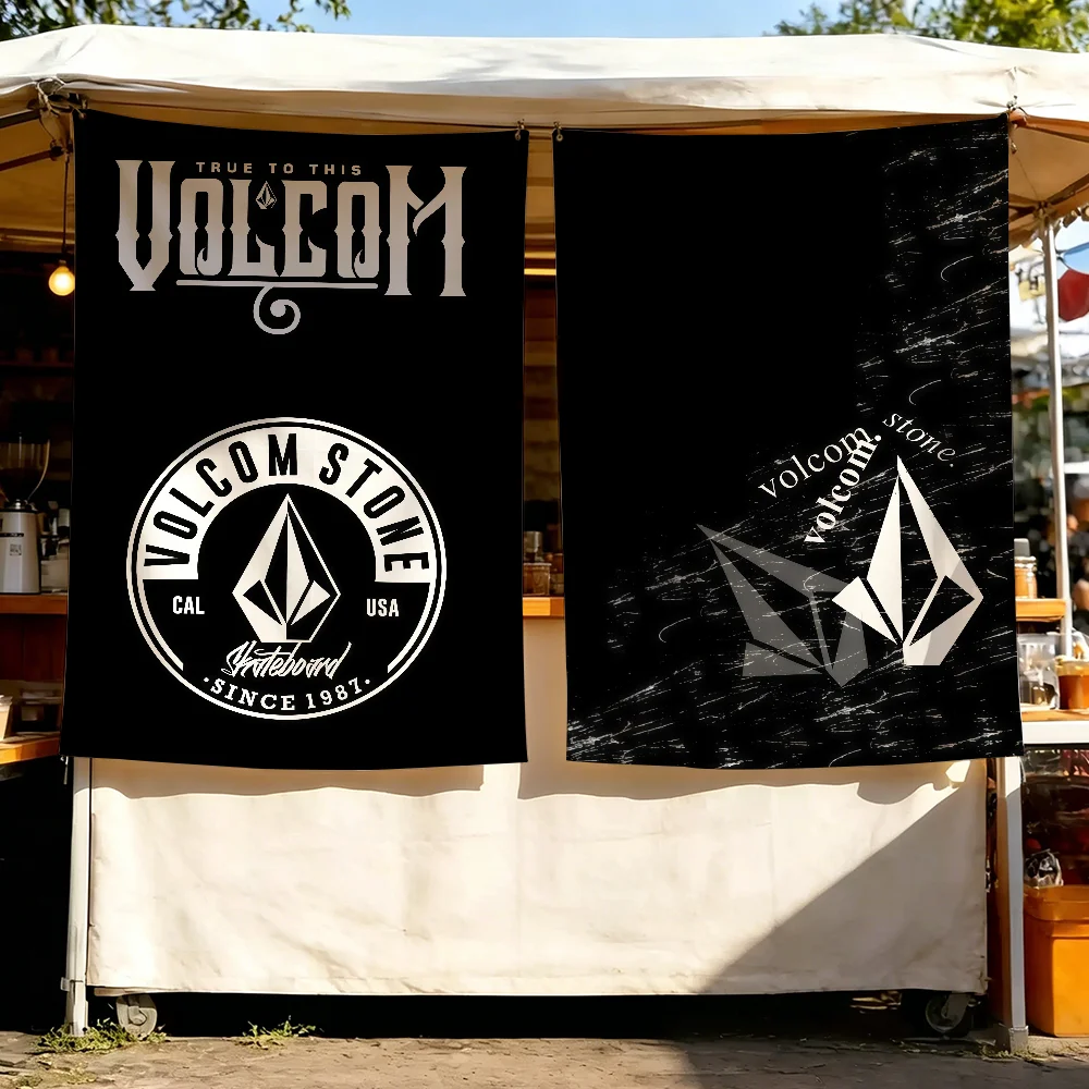 Cool V-Volcom Flag For Football Festival Halloween Gym Outdoor Garden Sports Party Gift Decor Banner