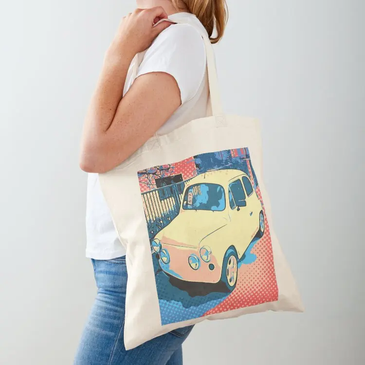 

Tiny Yellow Car, Comic, Pop Art Drawing Tote Bag Women's bag Lady bag shopping bags foldable women
