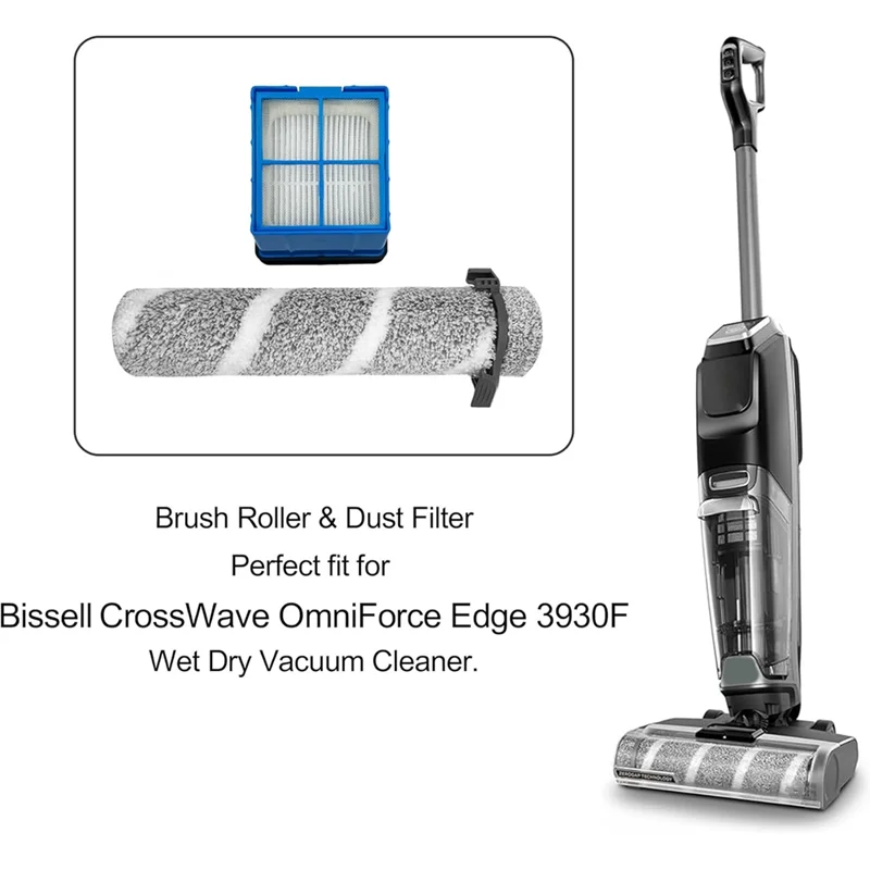 

BHTS-Роликовые щетки и фильтры HEPA, комплект аксессуаров для BISSELL Crosswave Omniforce EDGE, 3930F/3933, беспроводные вакуумные детали